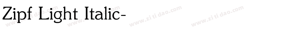 Zipf Light Italic字体转换